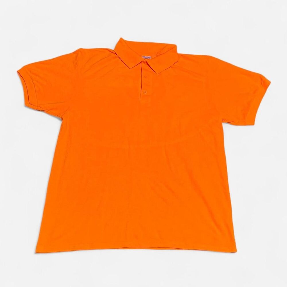 Gildan vintage orange Large size (width 21in, length 26in) polo shirt